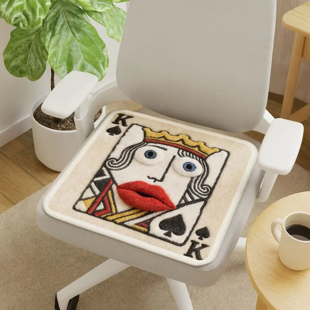 Funny Soft Thick Cushion Decorative Square Abstract Cushion Anti-slip Comfortable Chair Cushion Living Room