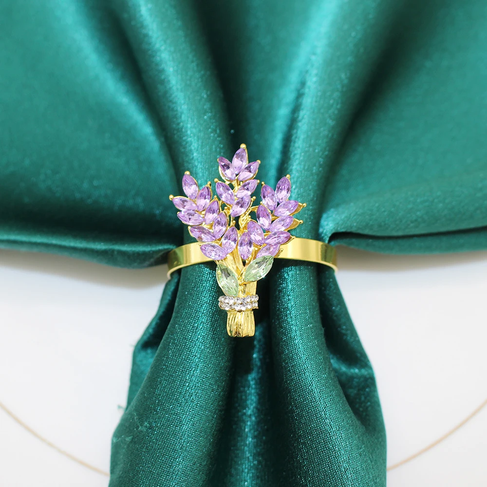 Serviette Buckles Bling Napkin Holders 50 Pcs Crown Napkin Ring