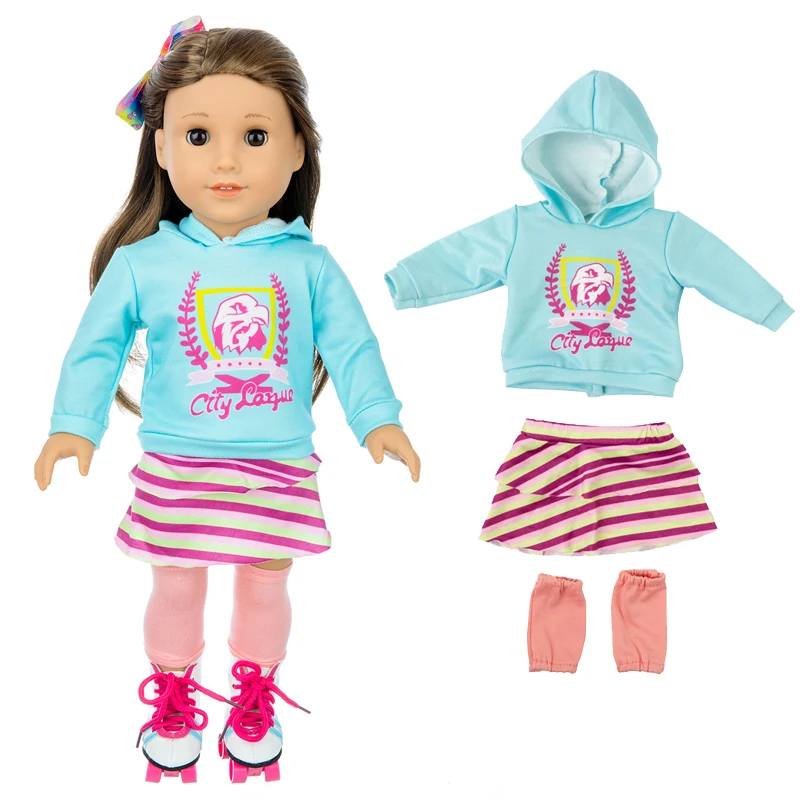 18 Zoll American Og Girl Doll Outfit Mantel 43 cm Babypuppe Kleidung Spielzeug Anzug – Detail 7