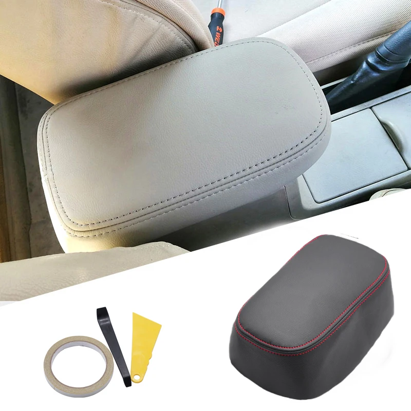 

Soft Leather Armrest Cover For Toyota Corolla 2007 2008 2009 2010 2011 2012 2013 Car Center Control Armrest Box Skin Cover Trim