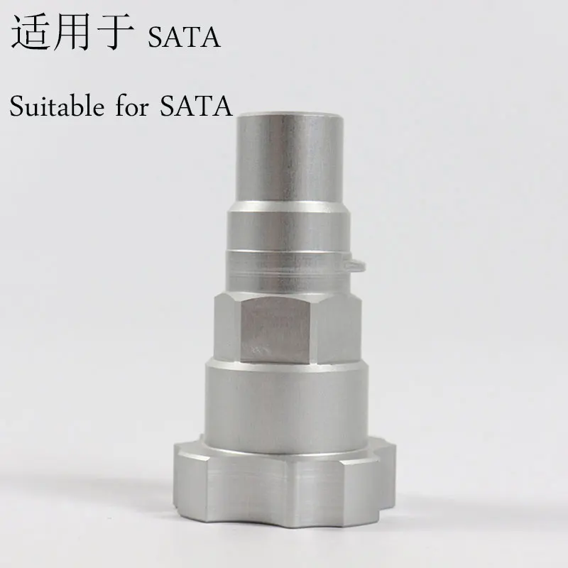 Aluminium Spuitpistool Cup Adapter Outlet Rode Spuitpistool Connector Adapter voor Verf Sproeiers (Exteral M16x1.5