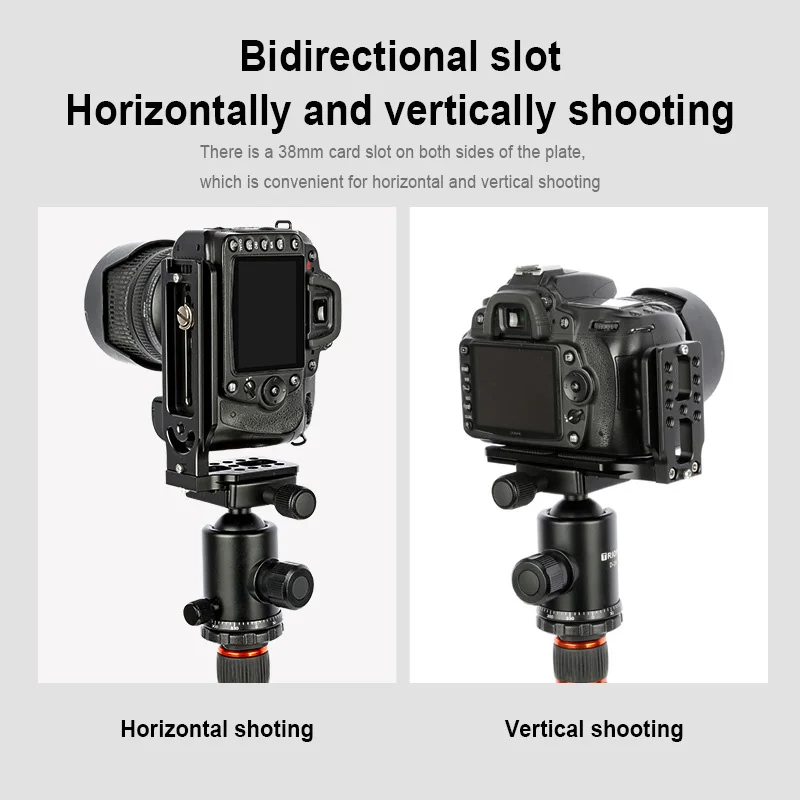 Vertical L Plate Camera Quick Release Board Mount Baseplate Universal for DSLR Ballhead Phone Tripod Bracket Holder Camera Quick Release Mount