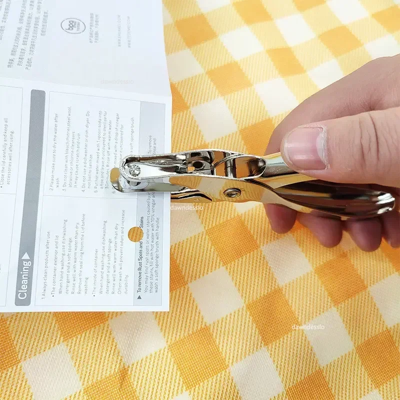 Single Hole Punch 8 Sheet Capacity 6mm Diameter Hole Puncher Hand Paper Scrapbooking Punches
