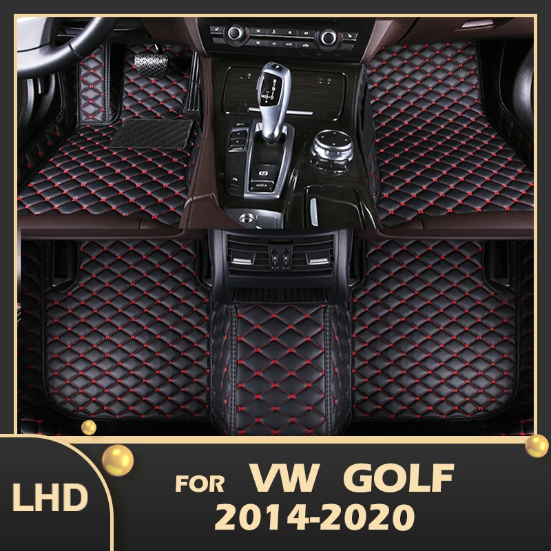 Car Floor Mats For Vw Volkswagen Golf 2014 2015 2016 2017 2018 2019 2020 Custom Auto Foot Pads
