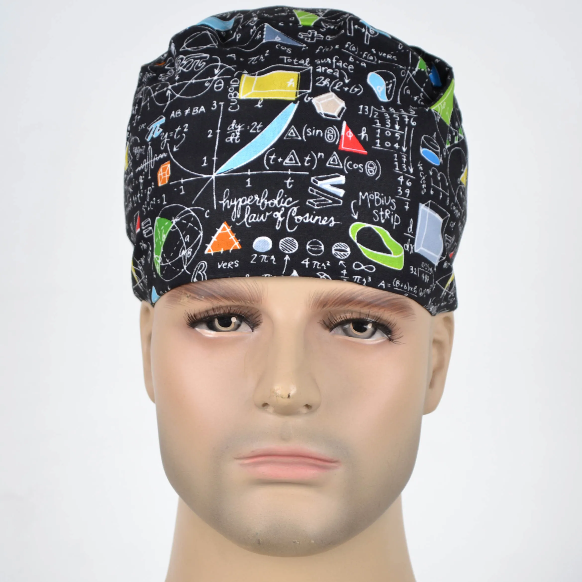 Hennar Men Medical Scrub Caps in 100% Cotton Two Sizes Doctor Caps Sports Prints