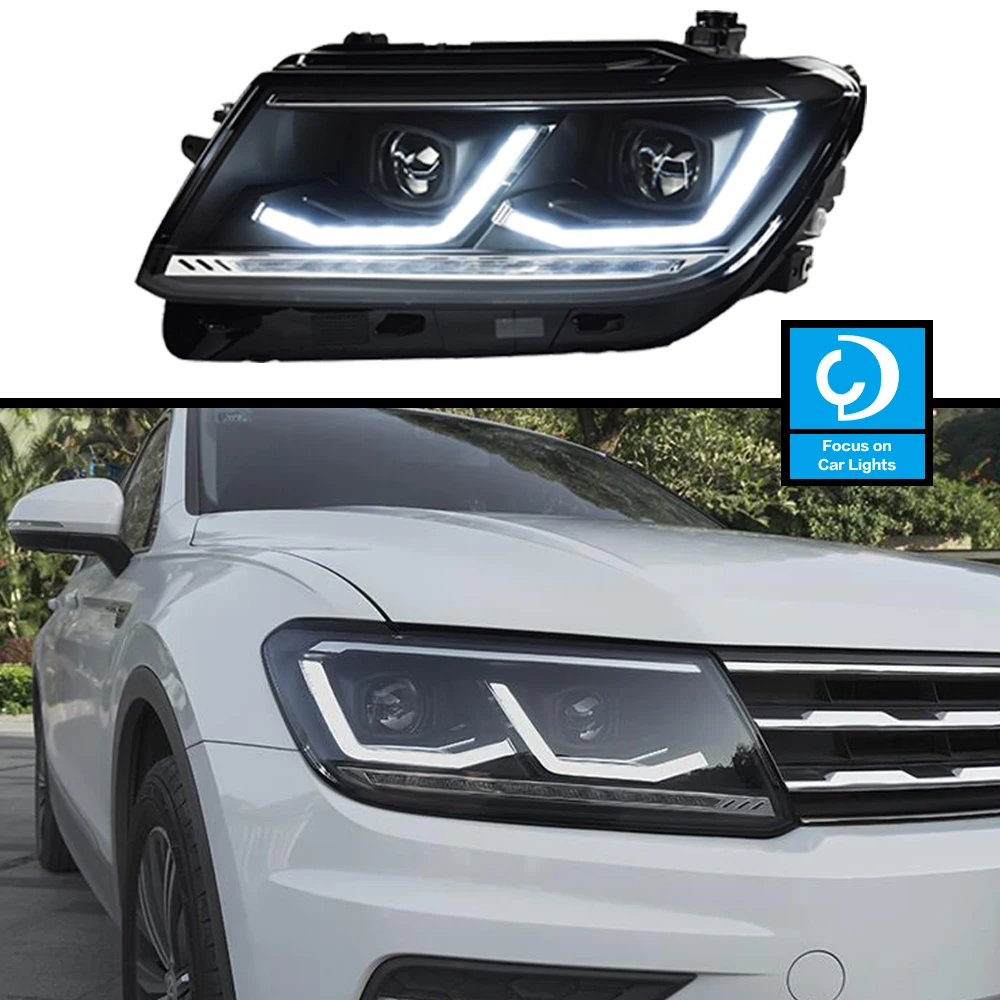 Car Front Headlight For VW Tiguan L 20172021 LED Head Lamp Styling Dynamic Turn Signal Lens