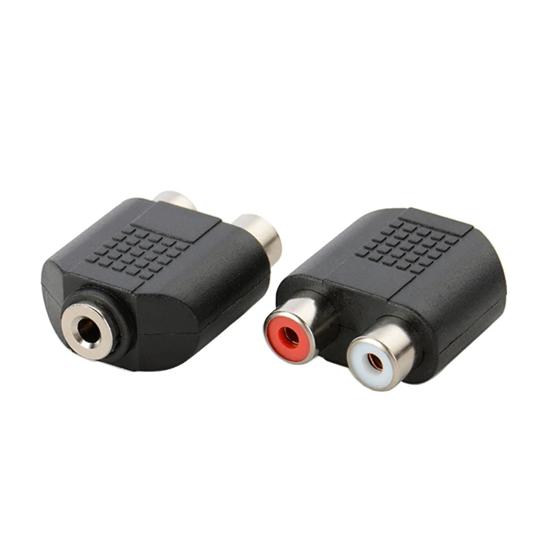 Earphone Jack Adapter Audio Plug Adapter Audio Cable Adapter 3.5mm Audio Stereo Jack Female To 2 RCA Male 3.5mm Male to 2-RCA Female 3.5mm to 2-RCA Connector Adapter