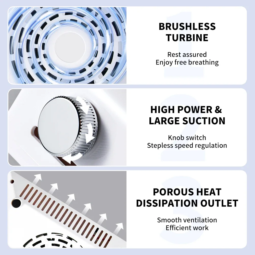 Nail Dust Collector Powerful Suction Low Noise Professional Manicure For Nails Acrylic