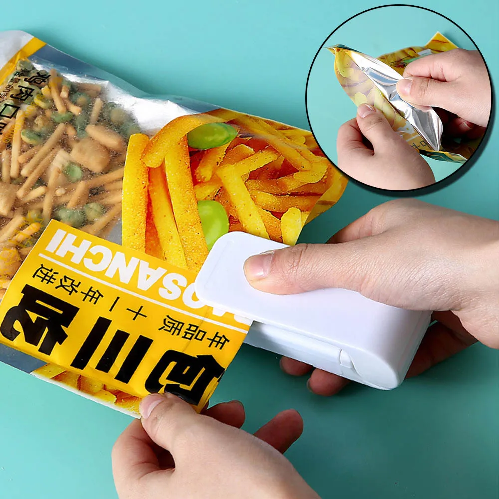 Mini Plastic Bag Sealer Heat Bag Sealing Machine Package Sealer Bags Thermal Food Bag Closure Portable Kitchen Accessories