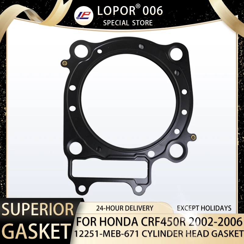 Motorcycle Engine Cylinder Head Seal Gasket For Honda CRF450R 2002 2006