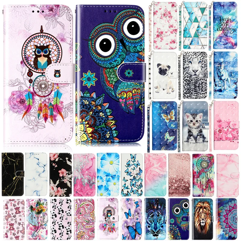 A53 5G Custodia Per Capa Samsung Galaxy A53 5G Custodia Verniciata Gufo Cover Samsung Galaxy A73 5G A33 5G A23 5G Custodia A Portafoglio In Pelle