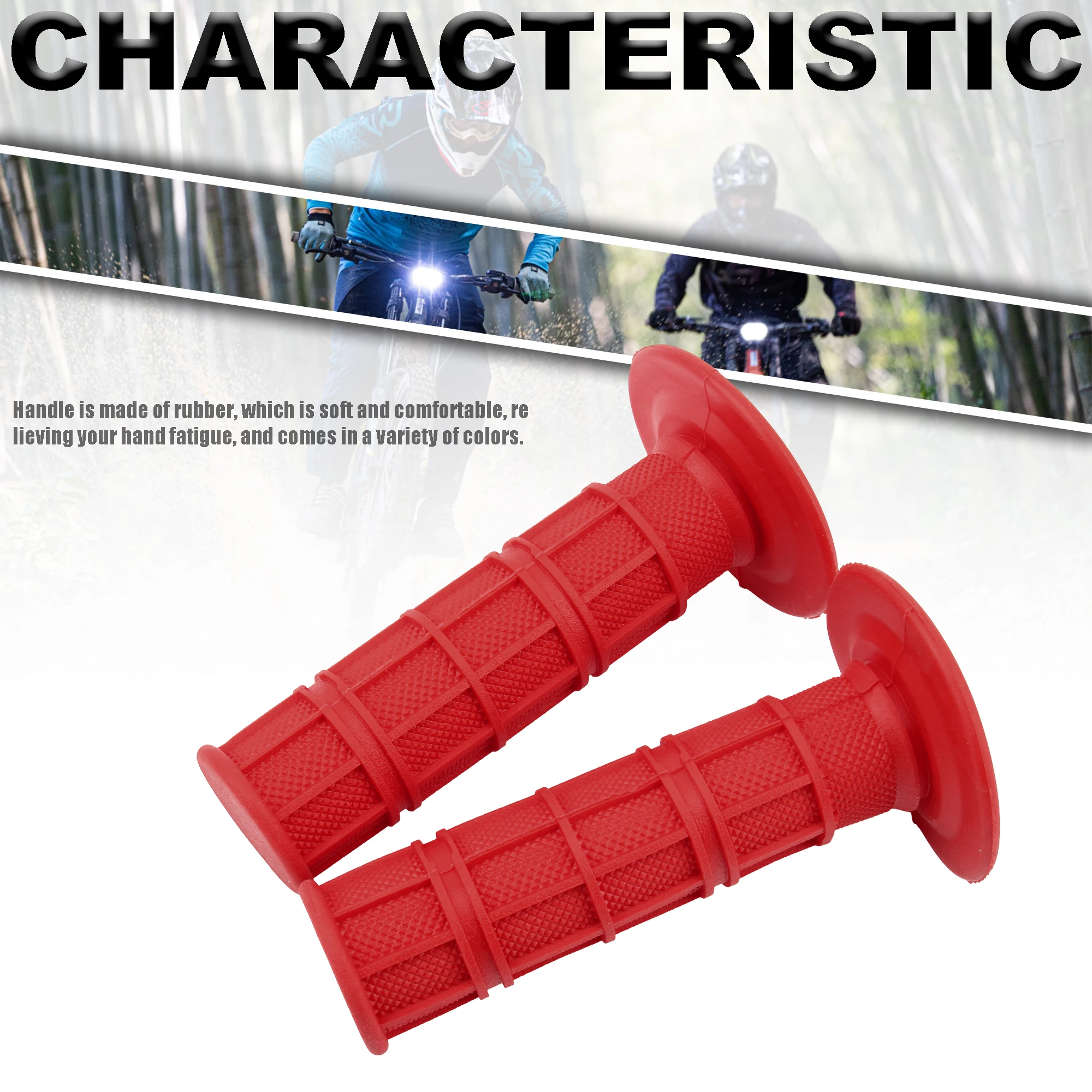 Vibrant Universal Motorcycle Handlebar Grips - 7/8 22mm Dirt Bike Accessories