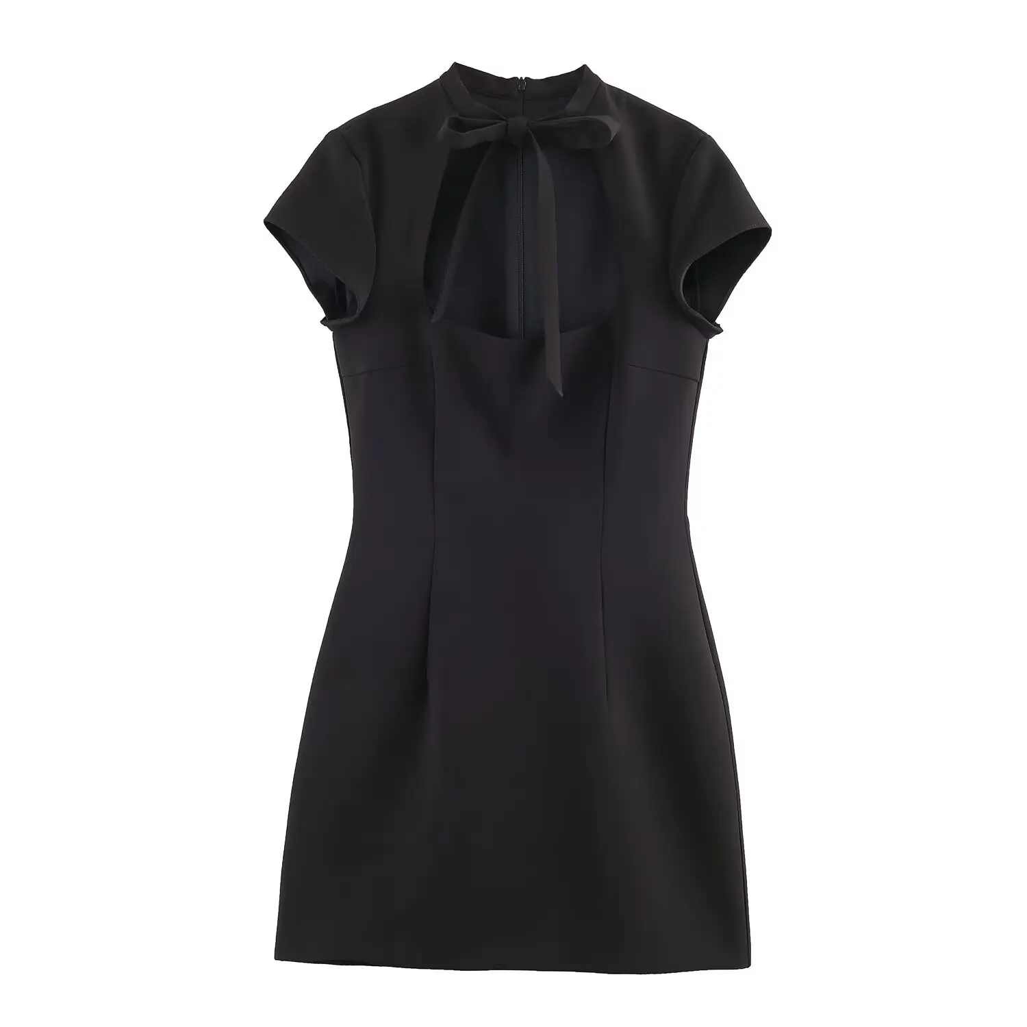 فستان نسائي صيفي قصير متعدد الاستخدامات بلونين مع...