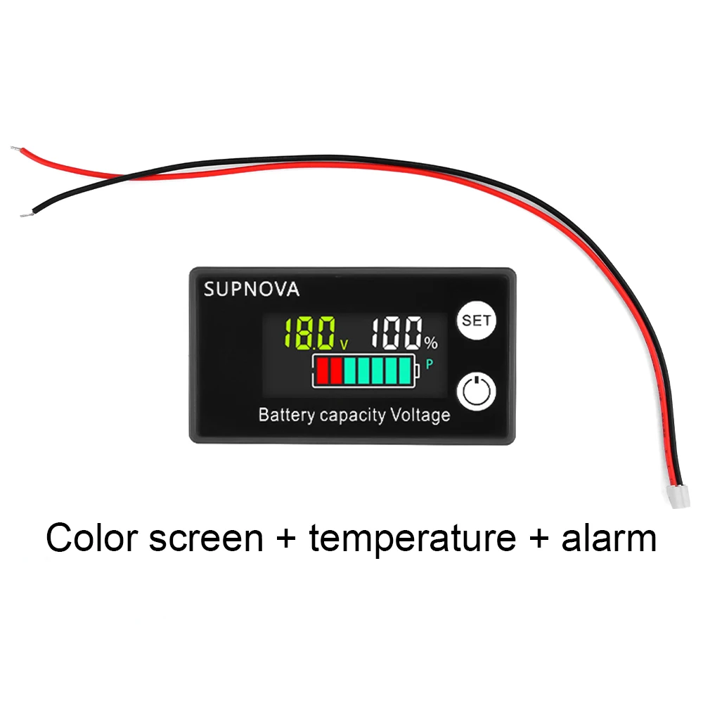 GOFORJUMP Voltmetro Per Auto Digitale Termometro Misuratore Di Temperatura Monitor Batteria Rosso Blu LED Doppio Display 2 In 1 DC 12V 24V Voltmetro Automatico - Foto 11