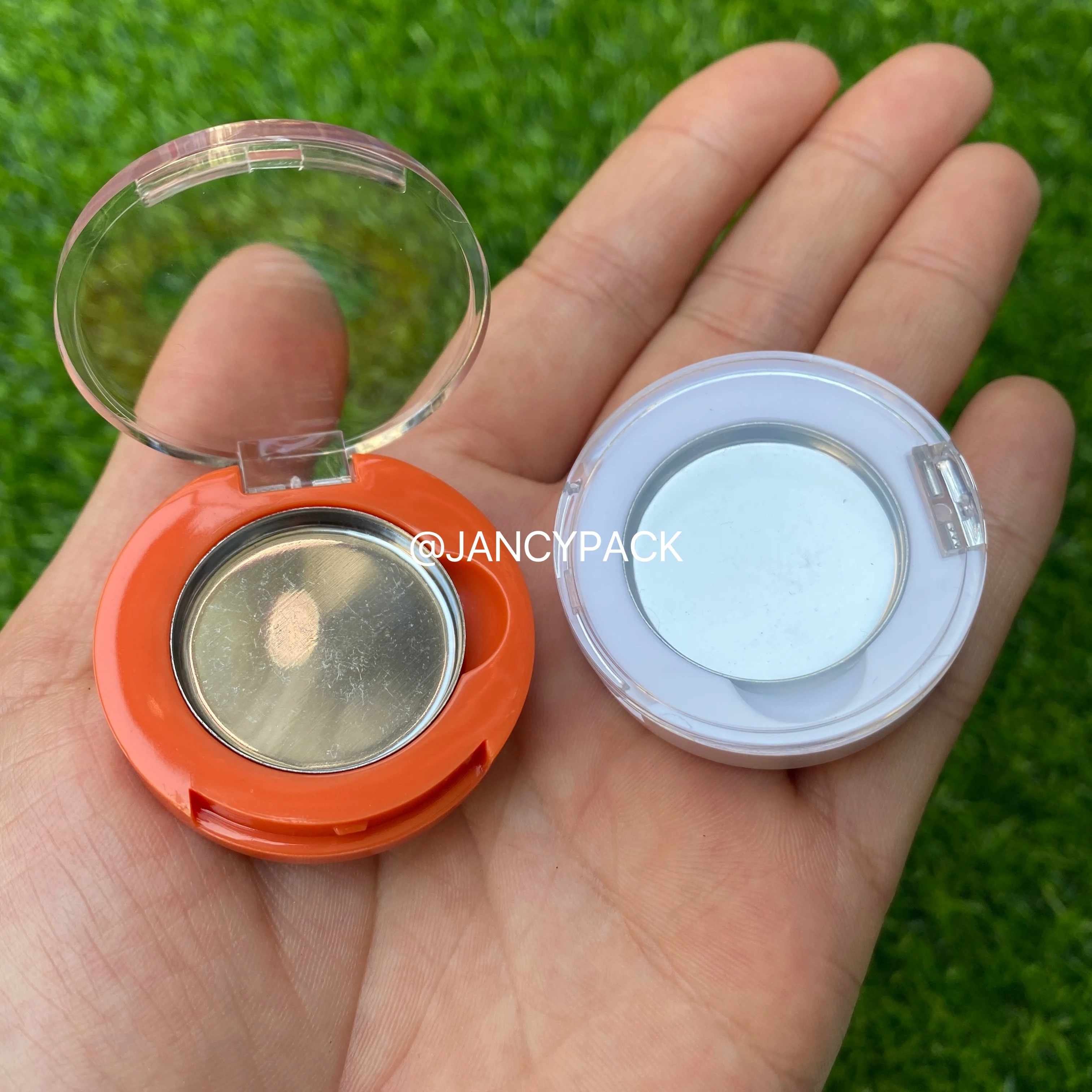 

Empty Eyeshadow Palette White Magnetic Single Eye Shadow Palette Packaging Lipstick Blush Powder 26mm Sample Box Repackaging