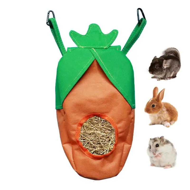 

Hay Feeder Tote Bag Hang Hay Feeding Bag For Bunny Portable Guinea Pig Hay Feeder Storage Rabbit Food Dispensers For Pet Pigs