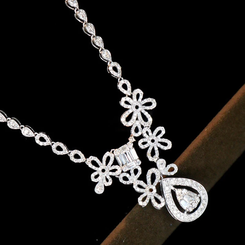 Aazuo Premium jewelry 18K Solid White Gold Natrual Diamonds 2.5ct Luxury Flower Necklace Gift For Women Wedding Engagement Party 11 Sf98cea224e77470d9125ca3cc4f2256ca Aazuo Premium jewelry 18K Solid White Gold Natrual Diamonds 2.5ct Luxury Flower Necklace Gift For Women Wedding Engagement Party