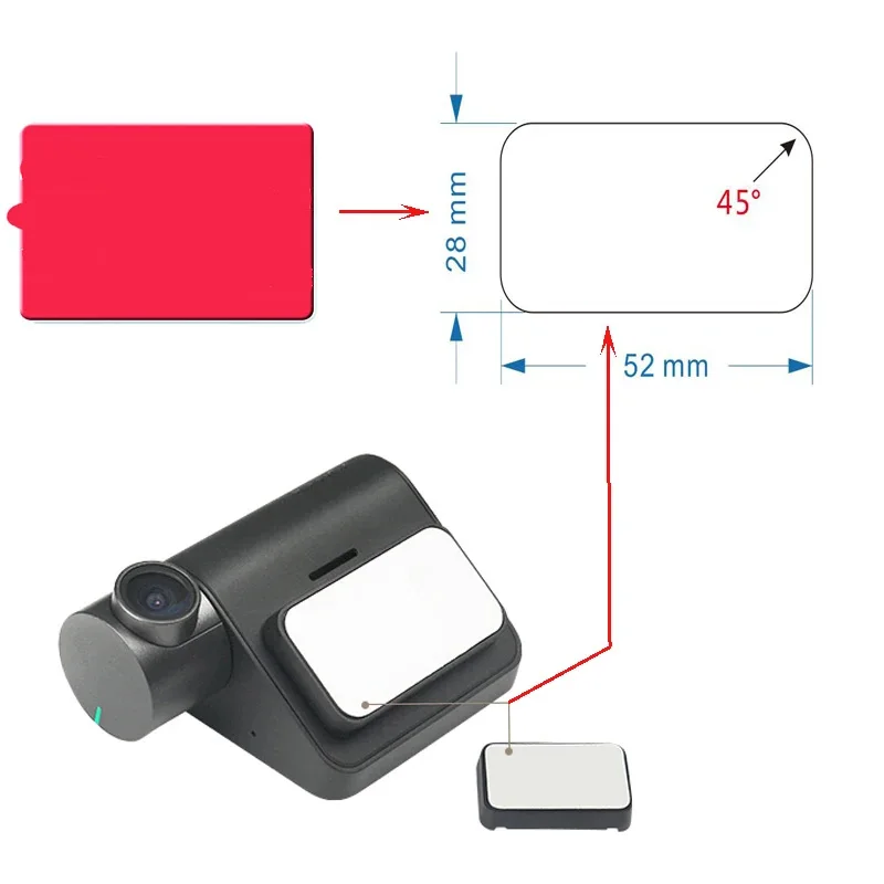 Description Picture 4 of itemFor 70mai Dash Cam Pro  Dash Cam heat resistant adhesive and Static Stickers, for 70mai Pro  DVR heat resistant adhesiv 3pcs