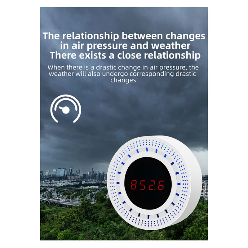 Tuya Pressure Sensor Atmospheric Pressure Detection With Temperature & Humidity Function Intelligent Life
