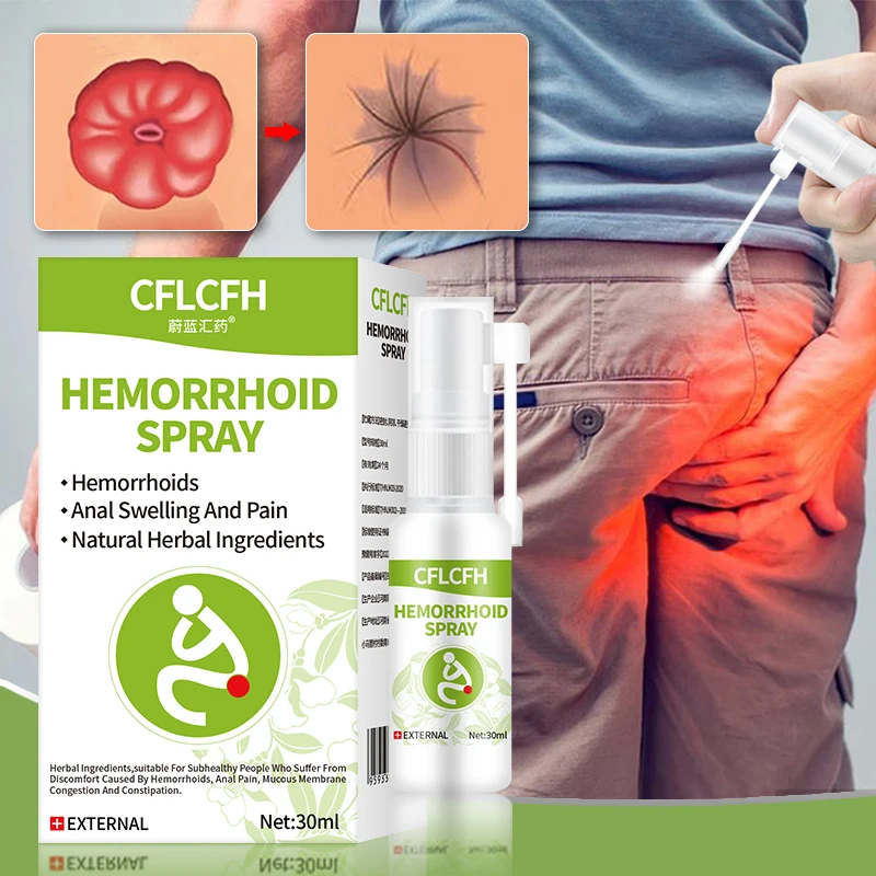 

Hemorrhoids Removal Spray Internal External Mixed Hemorrhoids Herbal Medicine Anal Fissure Swell Bleed Piles Pain Treatment