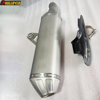 Titanium Alloy for BMW R1200GS 2013-2018 R1200GS ADVENTURE 2014-2018 Motorcycle Exhaust Slip-on Link Pipe Carbon Shield Cover