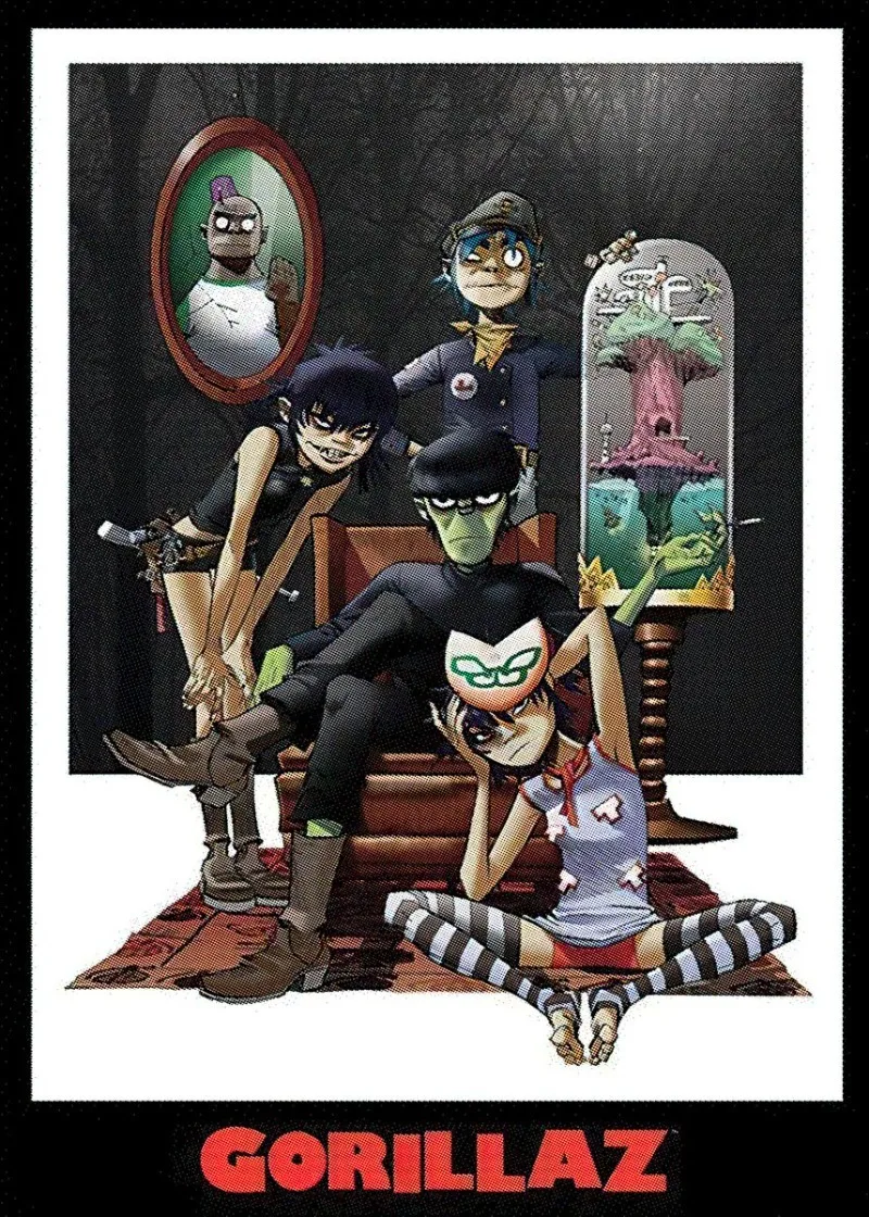 Gorillaz Hip-Hop Band Artistic Canvas Wall Art