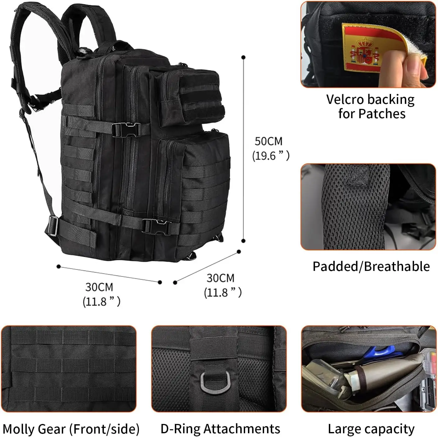 Mochila Viaje Oreunik Mochila De Senderismo 45L, Macutos De