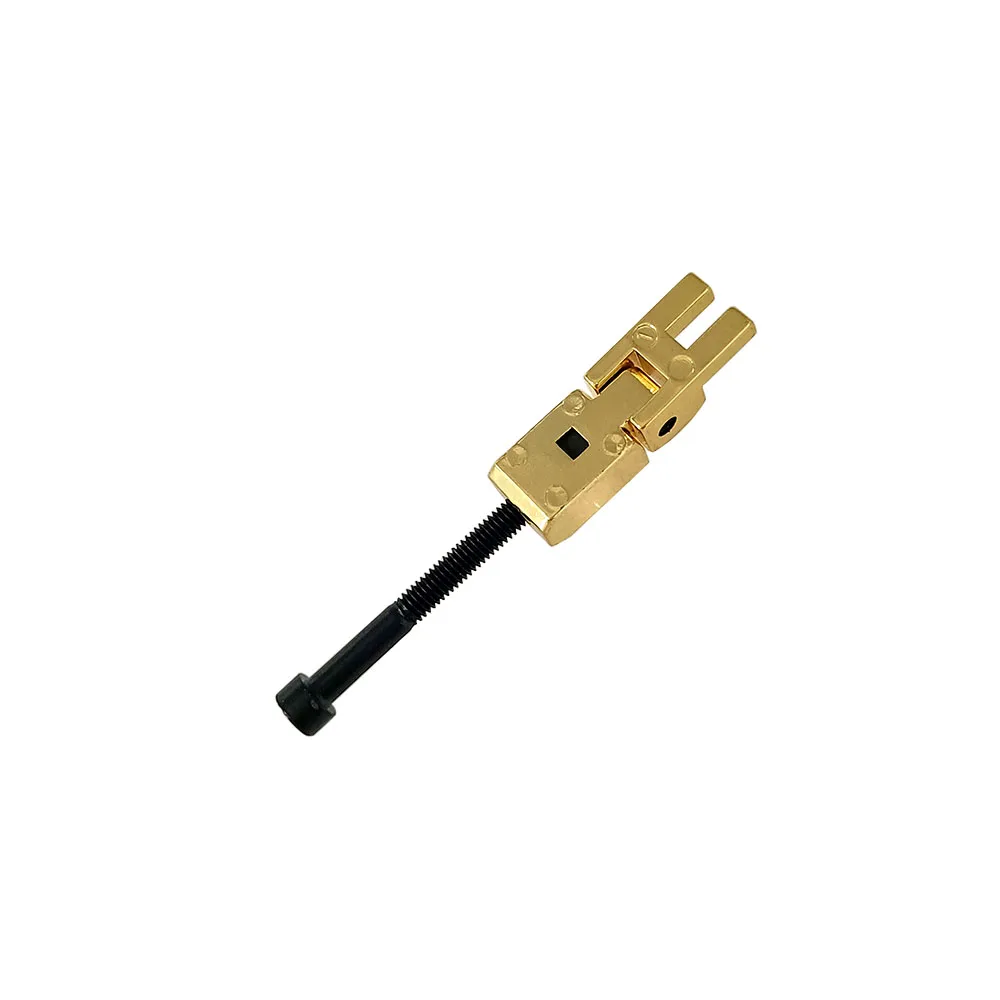 6 Stück E-Gitarre Doppelverriegelungssystem Locked String Sättel Tremolo Brücke Schwarz/Chrom/Gold – Detail 6
