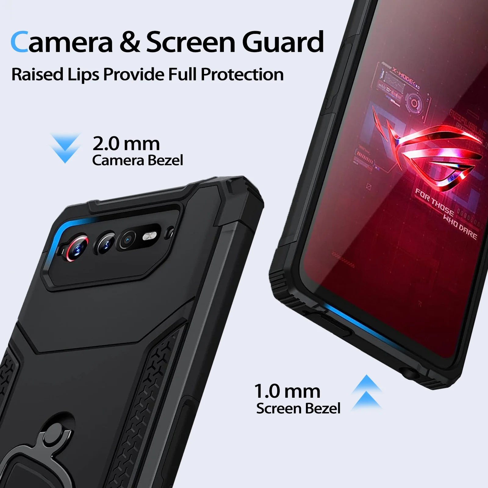 Heavy Duty Shockproof Phone Case with Ring Stand & Heat Dissipation - Military Grade Protection