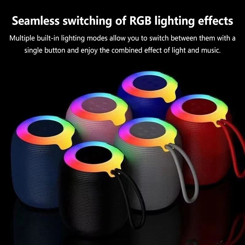 Compact Portable Bluetooth Speaker with Deep Bass and Lanyard - Perfect for Outdoor and Home Use, Travel Must-Have, Great Valentine's Gift