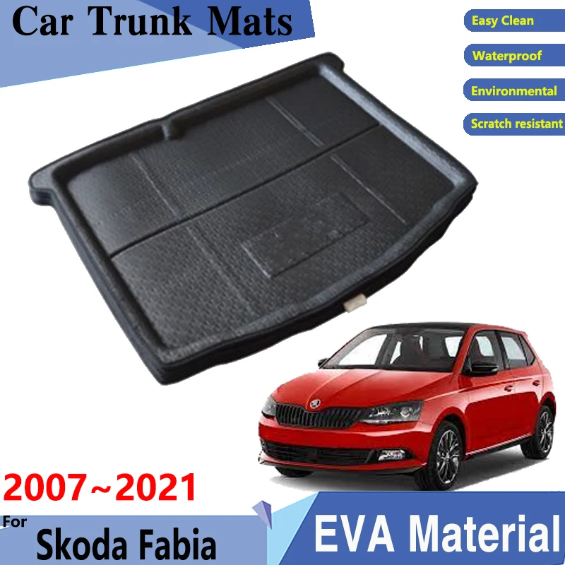 Overskyet uhyre miljø Car Trunk Mats 3D EVA Material for Skoda Fabia Accessories 2007~2021 2018  Car Rear Cargo Tray Trunk Mat Rear Pads Accessories - AliExpress