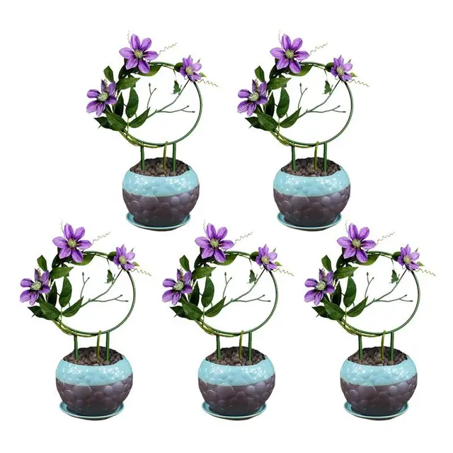 Kis Rácsos Vonzó Hegymászó Növény Rács 5Db Rozsdaálló Növényi Támogatás Cserepes Mászó Virágok Zöldségszőlő