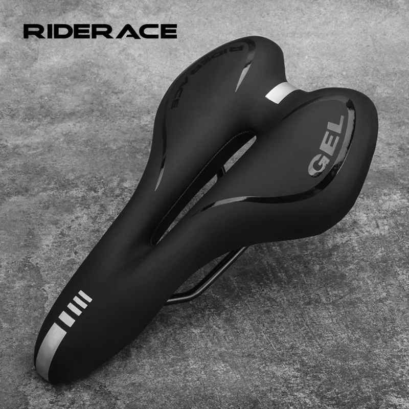 Bike Saddle Silicone Cushion Cycling Seat PU Leather Surface Silica