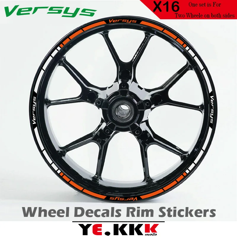 For Kawasaki Versys 1000 Versys 600 Versys 17 Inch Wheel Hub Sticker Decal Z900 Logo Custom Color White Silver Red Green logo white наволочка 50 x 75 см