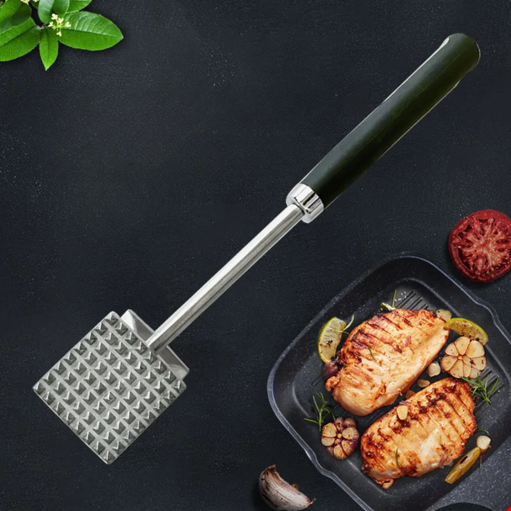 Meat Tenderizer Double-Sided Checkered Stainless Steel Loose Tenderizer Kitchen Gadget
