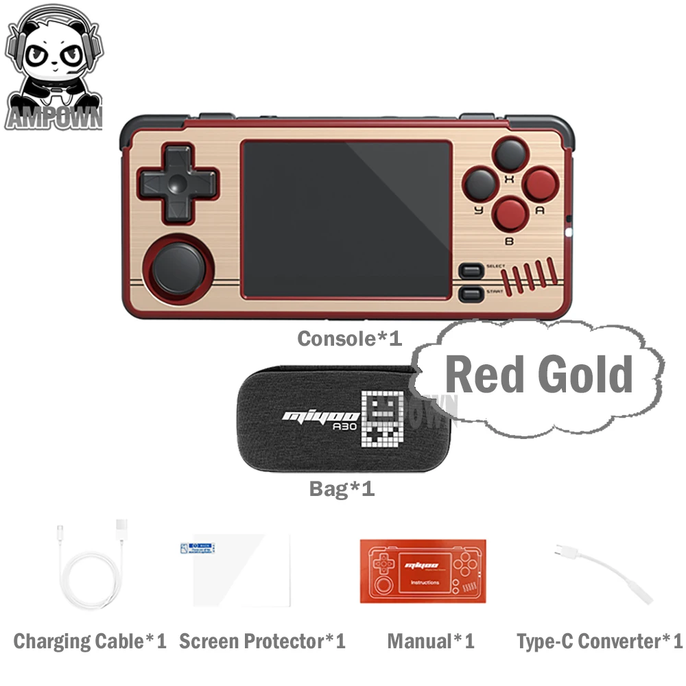 ビデオゲーム用ポータブルコンソールA30,MiyooA30-MIYOOインチ