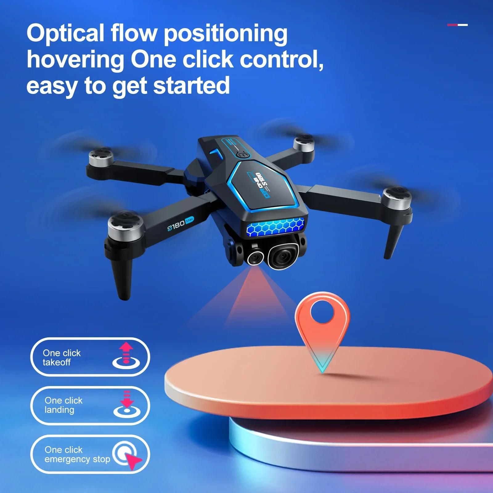 S180 GPS 드론 5G 와이파이 8K HD 듀얼 ESC 카메라, 광학 흐름 360 ° 장애물 회피 브러시리스 모터 RC 접이식 쿼드콥터 장난감