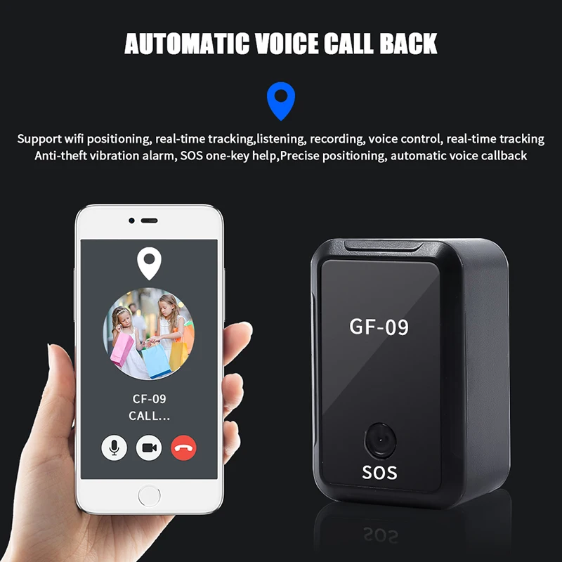 

Mini GF-09 GPS Car Tracker Tracking Anti-Theft anti-loss device locator extra long standby strong magnetic free installation