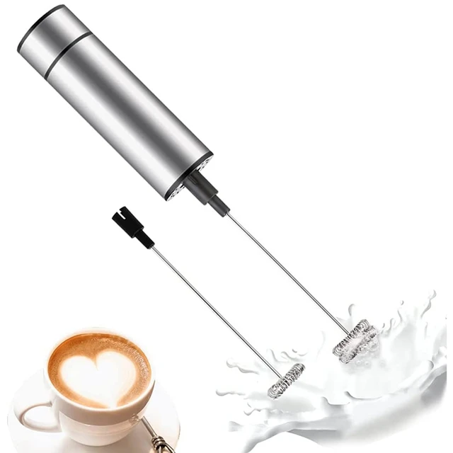 Milk Frother Handheld Coffee Frother Double Powerful Electric Foam Maker  Beater With Single Spring Whisk Head - AliExpress