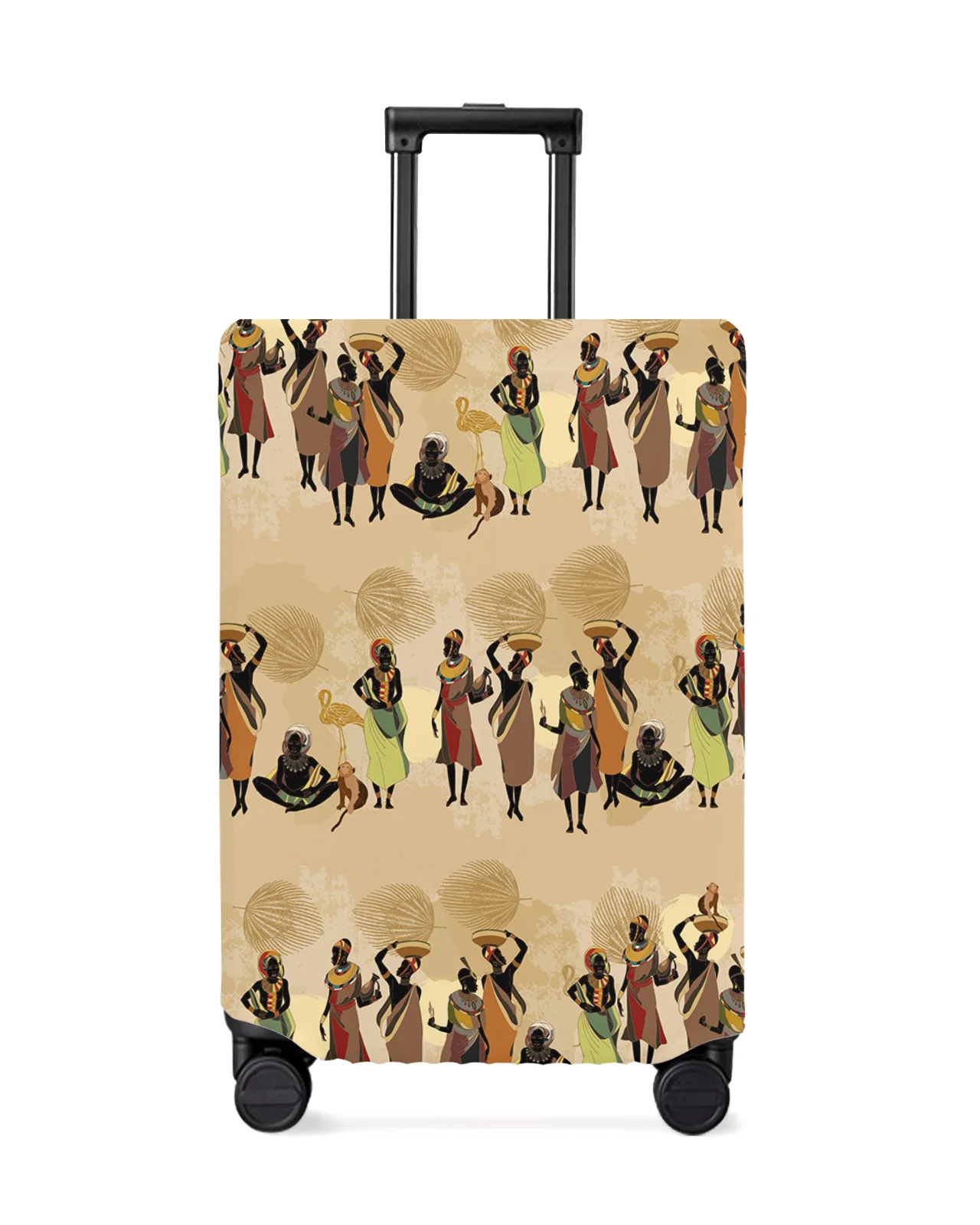 ethnic-style-african-women-black-women-luggage-cover-stretch-baggage-protector-dust-cover-for-18-32-inch-travel-suitcase-case