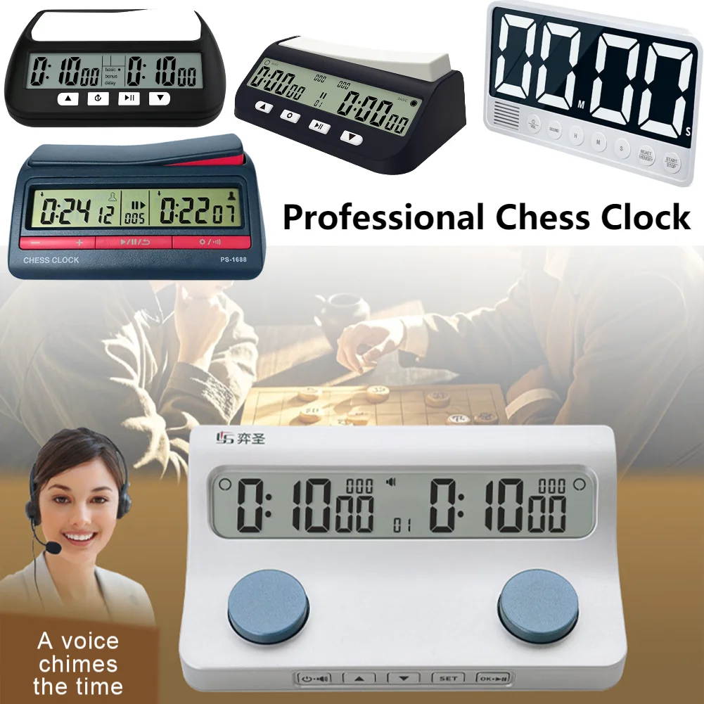 Chess Timer Digital Multi-Function Portable Battery Powered Game For Lovers