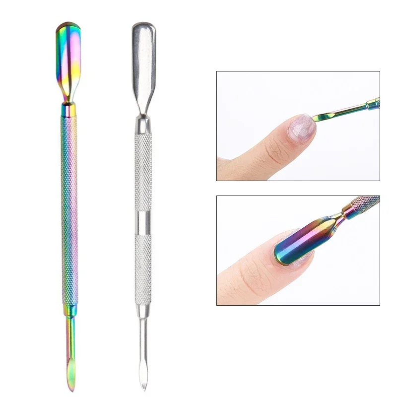 Stainless Steel Cuticle Pusher Manicure Tools 1Pc