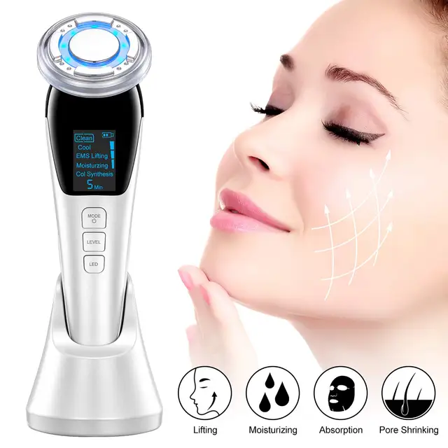 Facial Massager LED Photon Light Therapy Skin Care Tool Device Face Lifting Tighten Sonic Massage Beauty Machine 92 1