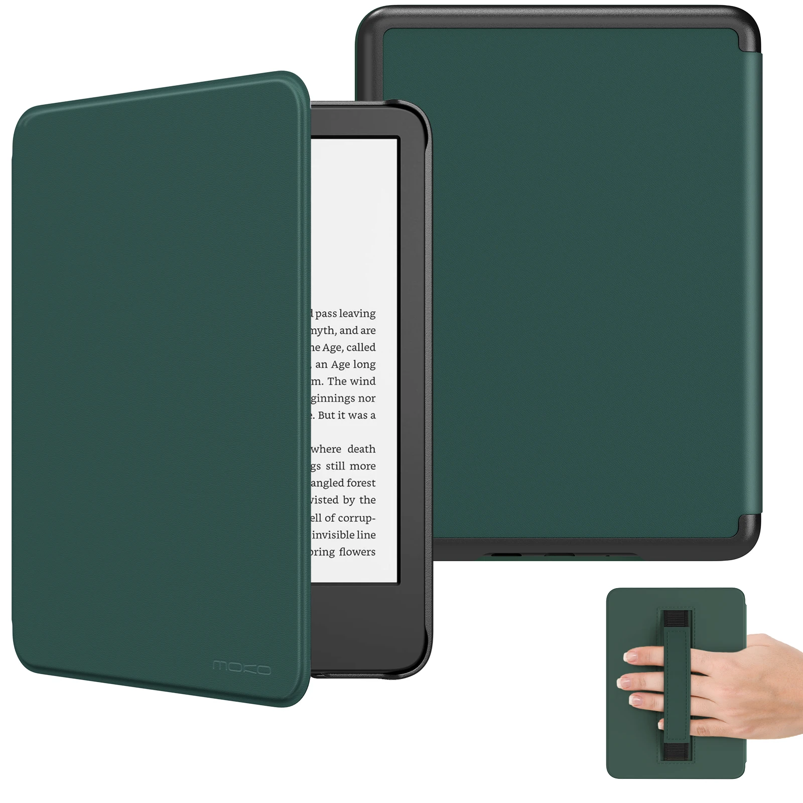 Lightweight Shell Cover with Hand Strap and Auto Wake/Sleep