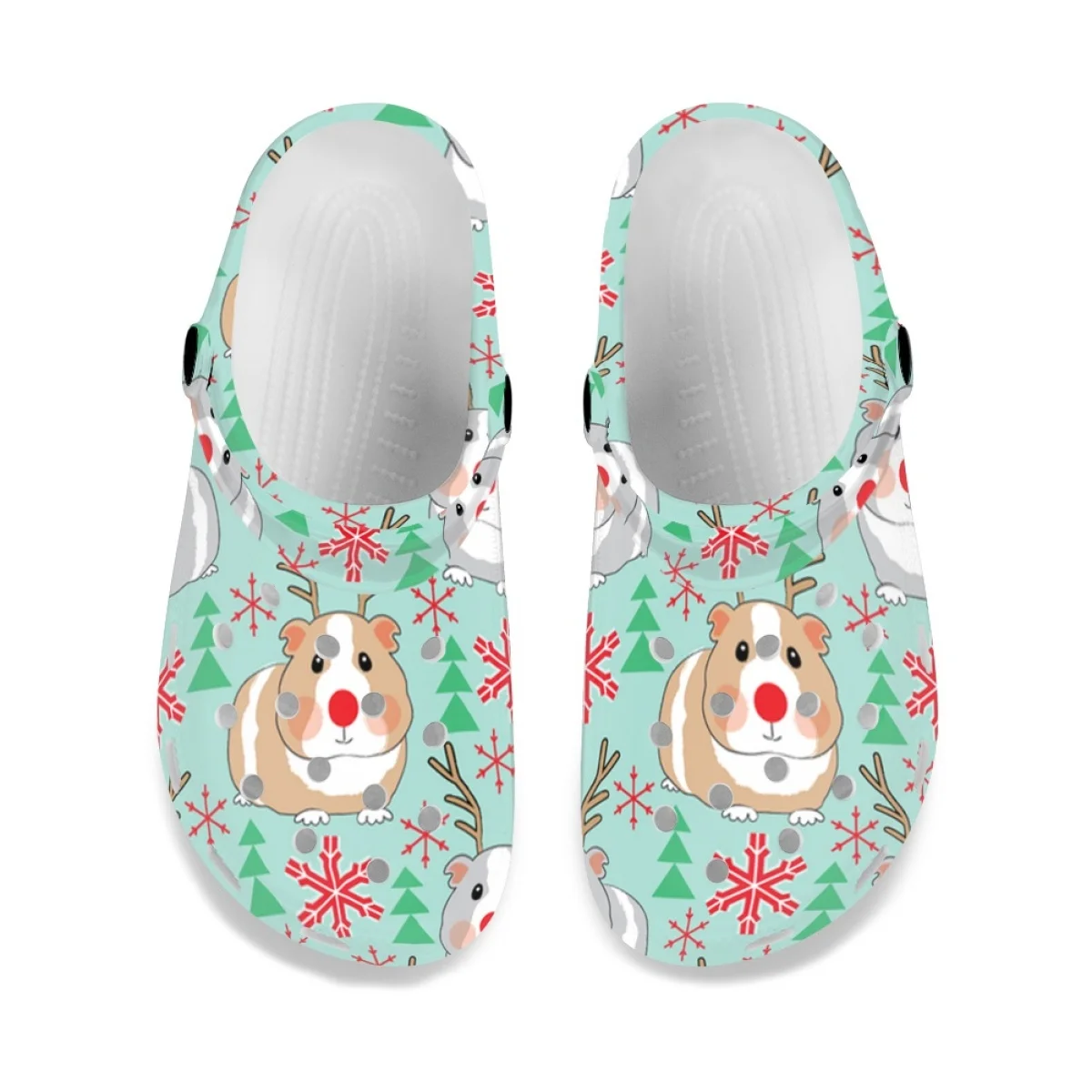 Christmas Guinea Pig Print Fashion Couple Beach Sandals Women Light Comfortable Slippers High Quality Soft Flat Garden Shoes New