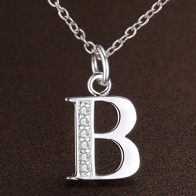 Letter pendant necklace