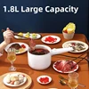1.8L Multi-Functional Electric Pan, 600W 2 In 1 Instant Noodles Pot ,Non-Stick Kitchen Cooking Utensils Frying Household Cooker 4