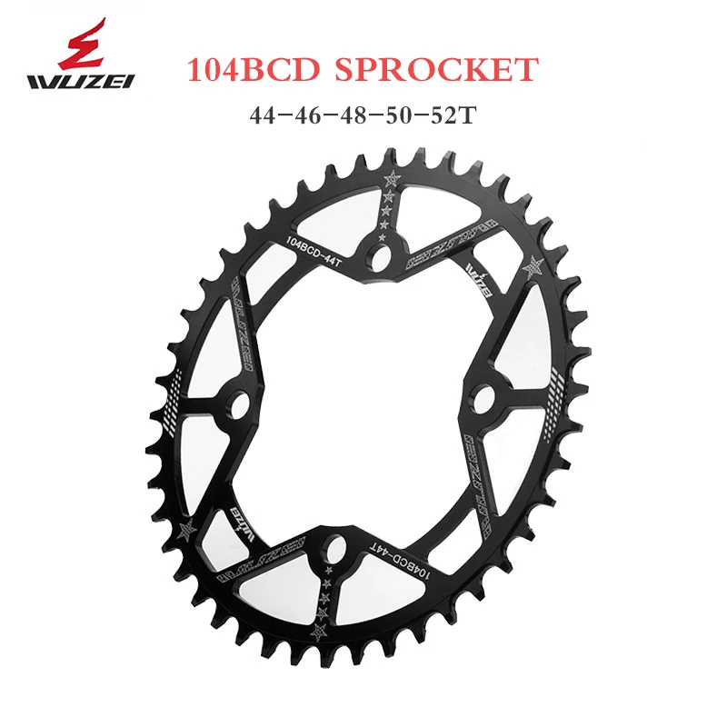 104BCD Round Shape Chainrings 30T/32T/34T/36T/38T/40T/42T/44T/46T/48T/50T/52T MTB Bicycle Parts Chainwheel Crankset Tooth Plate |