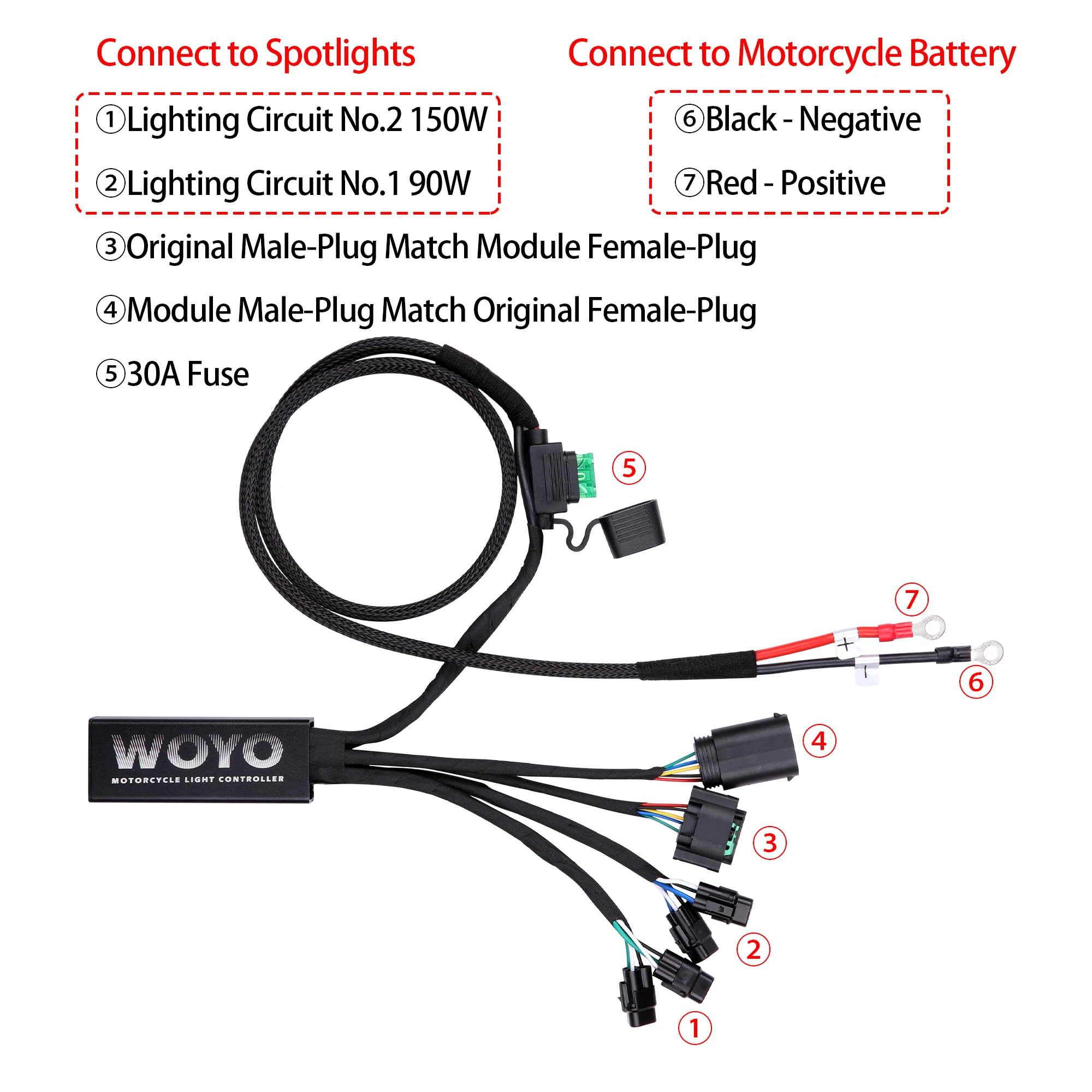 Controlador LED de modificación de motocicleta, para modelos BMW accesorio R1250RS R1200RS F800GS F800R F900XR F850GSA F650 F700GS F750GS, GR/Denali/... focos de motor