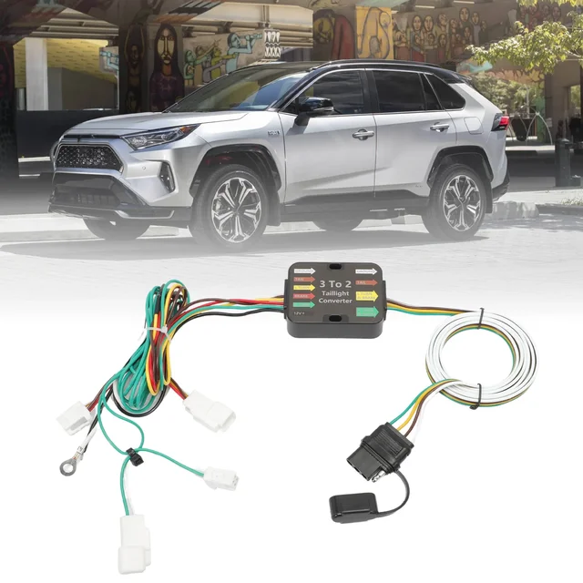 Plug-and-Play 4-Pin Trailer Wiring Harness For 2019-2024 Toyota RAV4 & RAV4 Prime - T-Connector Kit